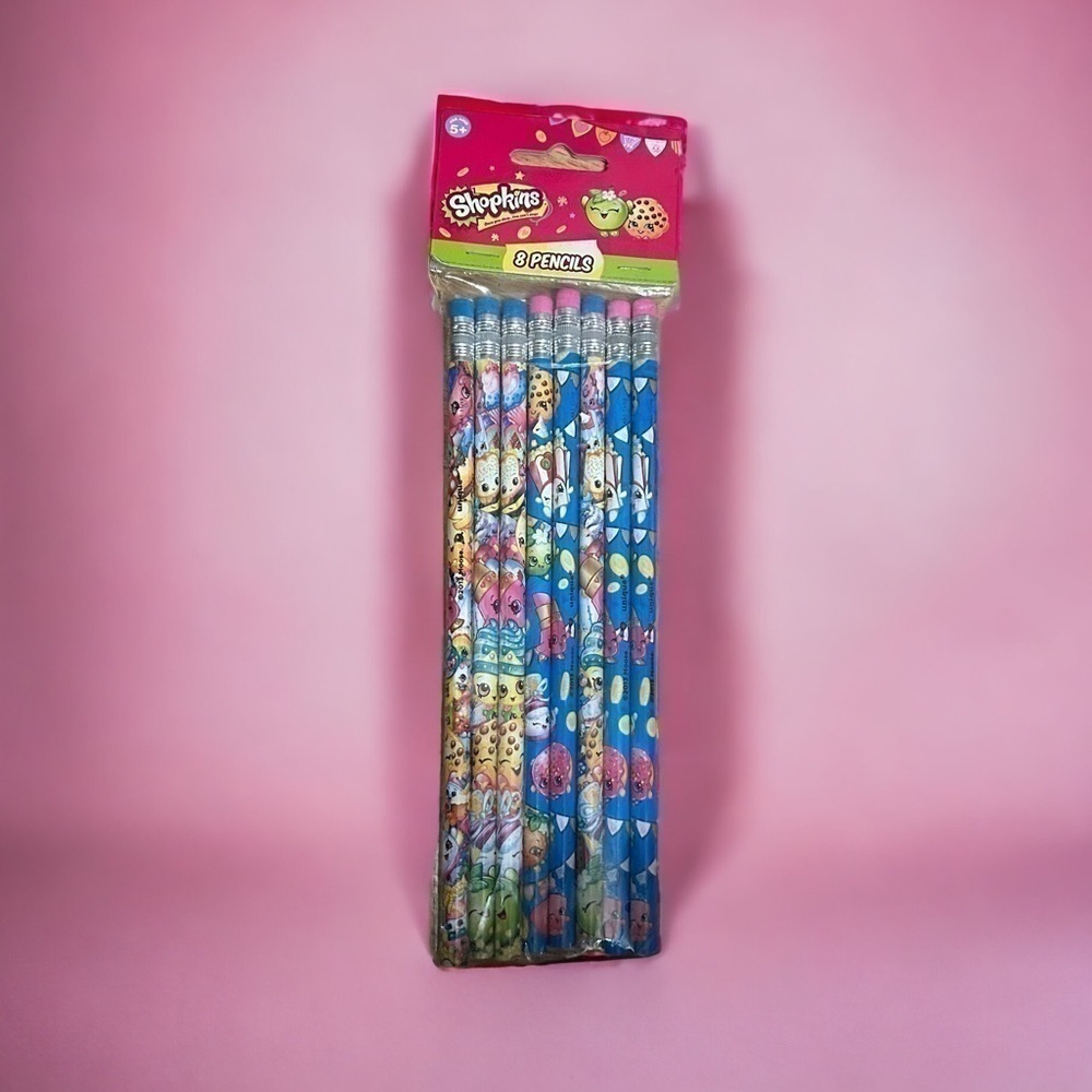 Shopkins 8 Pencils NEW Stationary School